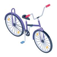 Latest isometric style icon of two wheeler vector