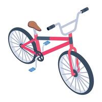 Get this isometric icon of touring cycle vector