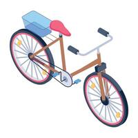 A captivating isometric icon of track cycle vector