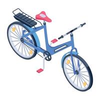 Latest isometric icon showing pedal vehicle vector
