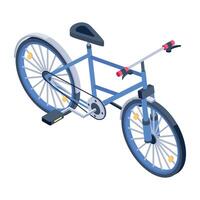 A captivating isometric icon of unicycle vector