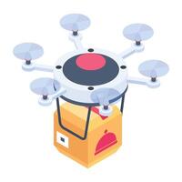 Check out isometric icon of uav delivery vector