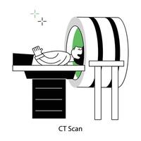 WebPremium line style mini illustration of ct scan vector