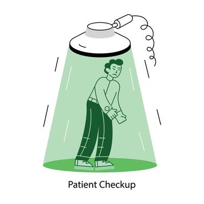 WebA modern outline mini illustration of patient checkup