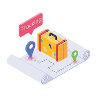 Travel location isometric icon is up for premium use vector