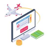 WebAn editable isometric icon of purchase ticket online vector