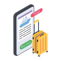 WebA captivating isometric icon of cruise reservation vector