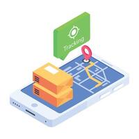 WebOrder tracking icon in isometric style vector