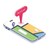 WebMobile tracking isometric icon is up for premium use vector