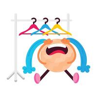 WebA cartoon style sticker of sold out vector