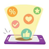 WebA flat style icon of online feedback vector