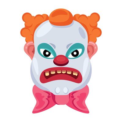 Basic RGBCartoon style of spooky circus face