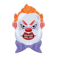 Basic RGBFlat style mascot of clown character vector