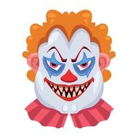 Basic RGBA flat icon of crazy buffoon vector