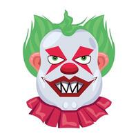 Basic RGBA flat style icon of clown face vector