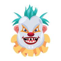 Basic RGA flat style mascot of smiling clown B vector