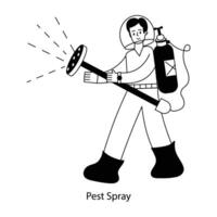 WebA handy line style mini illustration of pest spray vector