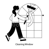 WebHere is a line mini illustration of cleaning window vector