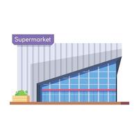 WebEasy to edit isometric icon of supermarket building vector