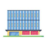 WebReady to use isometric icon of shopping outlet vector