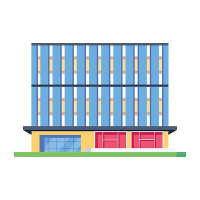 WebReady to use isometric icon of shopping outlet