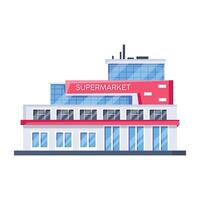 here an isometric icon of a supermarket vector