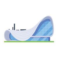 WebEditable isometric icon of a shopping outlet vector