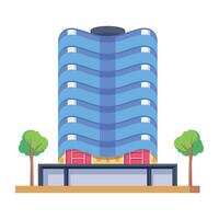 WebGrab this isometric icon of a plaza building vector