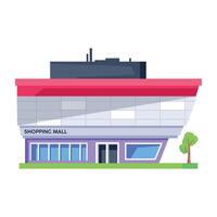 WebReady to use isometric icon of a shopping mall vector