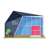 WebReady to use isometric icon of mall center vector