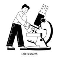 WebModern line style mini illustration of lab research vector