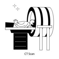 WebPremium line style mini illustration of ct scan vector