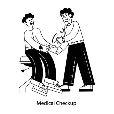 WebAn outline mini illustration of medical checkup