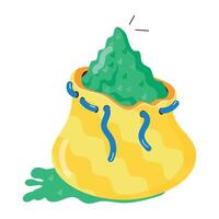 WebA flat style sticker of spice sack vector