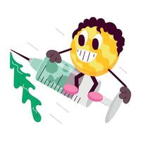 WebA cute flat character giving injection dose vector