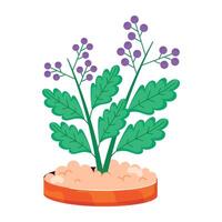 WebA flat style sticker of embelia plant vector