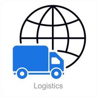 Logistics and cargo icon concept vector