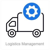 Logistics Management and freight icon concept vector