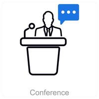 Conference and speech icon concept vector