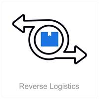Reverse Logistics and revert icon concept vector