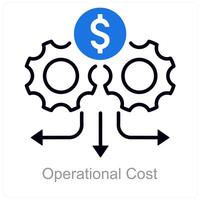 Operational Cost and expenses icon concept vector