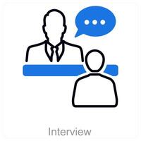 Interview and talk icon concept vector