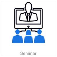 Seminar and lecture icon concept vector