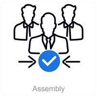 Assembly and contract icon concept vector