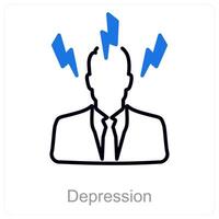 Depression and distress icon concept vector