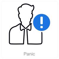Panic and fright icon concept vector