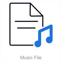Music File and song icon concept vector
