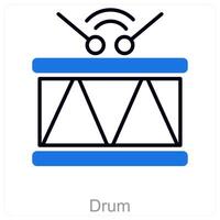 Snare Drum and music icon concept vector