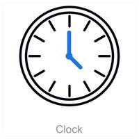 Clock and hour icon concept vector