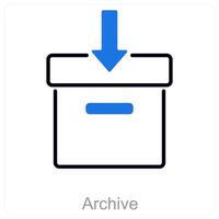 Archive and file icon concept vector